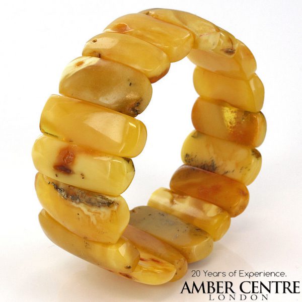 Antique Genuine German Milky/Butterscotch Baltic Amber Healing Bracelet W004 RRP£475!!!