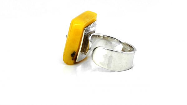Butterscotch Handmade GERMAN BALTIC AMBER Ring 925 Silver Adjustable,Size L(51)+, WR021 RRP£195!!!