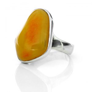 HANDMADE GERMAN BALTIC BUTTERSCOTCH AMBER RING 925 SILVER WR039 RRP£140!!!