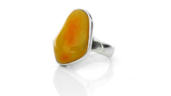 HANDMADE GERMAN BALTIC BUTTERSCOTCH AMBER RING 925 SILVER WR039 RRP£140!!!