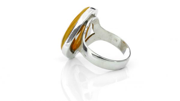 HANDMADE GERMAN BALTIC BUTTERSCOTCH AMBER RING 925 SILVER WR039 RRP£140!!!