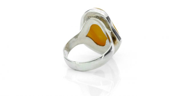 HANDMADE GERMAN BALTIC BUTTERSCOTCH AMBER RING 925 SILVER WR039 RRP£140!!!