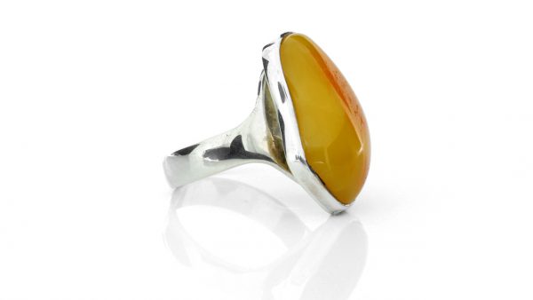 HANDMADE GERMAN BALTIC BUTTERSCOTCH AMBER RING 925 SILVER WR039 RRP£140!!!