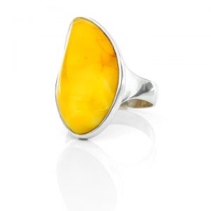 HANDMADE GERMAN BALTIC BUTTERSCOTCH AMBER 925 SILVER RING,SIZE R, WR046 RRP£150!!!