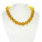 Large Dominican Amber Bead Necklace Made From One Amber Piece- A0758 – RRP£2995!!!