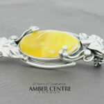 Butterscotch German Baltic Amber Brooch 925 silver handmade BD120 RRP£195!!!