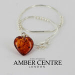 Italian Handmade "Love" Amber Heart Bracelet /Necklace Silver 925  N101 RRP£70!!