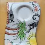 Villeroy and Bosch White Used Wave Saucer/Party Plate 22cm x 17 cm New Cost RRP£25!!!