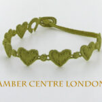 Genuine Italian Made Cruciani Bracelet Adjustable-HEARTS- Olive Green RRP£20!!!