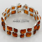 HANDMADE GERMAN BALTIC AMBER ELEGANT BRACELET 925 SILVER BR091 RRP£545!!!