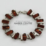 HANDMADE GERMAN BALTIC AMBER ELEGANT BRACELET 925 SILVER BR088 RRP£400!!!