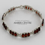 HANDMADE GERMAN BALTIC AMBER ELEGANT BRACELET 925 SILVER BR090 RRP£295!!!