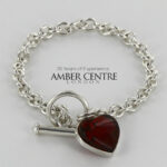 HANDMADE GERMAN BALTIC AMBER ELEGANT BRACELET 925 SILVER BR081 RRP£295!!!