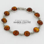 HANDMADE GERMAN BALTIC AMBER ELEGANT BRACELET 925 SILVER BR078D RRP£175!!!