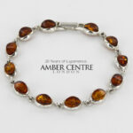 HANDMADE GERMAN BALTIC AMBER ELEGANT BRACELET 925 SILVER BR076 RRP£200!!!