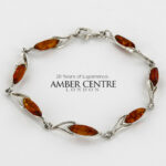 HANDMADE GERMAN BALTIC AMBER ELEGANT BRACELET 925 SILVER BR063 RRP£125!!!