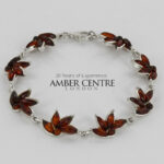 HANDMADE GERMAN BALTIC AMBER ELEGANT BRACELET 925 SILVER BR071 RRP£195!!!
