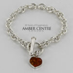 HANDMADE GERMAN BALTIC AMBER ELEGANT BRACELET 925 SILVER BR080 RRP£325!!!