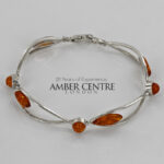 HANDMADE GERMAN BALTIC AMBER ELEGANT BRACELET 925 SILVER BR069 RRP£200!!!