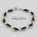 HANDMADE GERMAN BALTIC AMBER ELEGANT BRACELET 925 SILVER BR034 RRP£100!!!