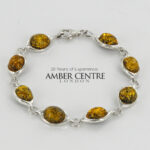 HANDMADE GERMAN BALTIC AMBER ELEGANT BRACELET 925 SILVER BR113G RRP£185!!!