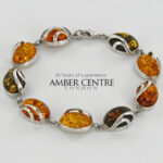 HANDMADE GERMAN BALTIC AMBER ELEGANT BRACELET 925 SILVER BR122M RRP£295!!!