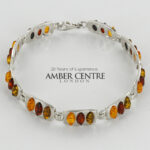 HANDMADE GERMAN BALTIC AMBER ELEGANT BRACELET 925 SILVER BR126M RRP£275!!!