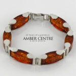 HANDMADE GERMAN BALTIC AMBER ELEGANT BRACELET 925 SILVER BR132 RRP£485!!!