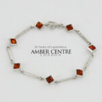 HANDMADE GERMAN BALTIC AMBER ELEGANT BRACELET 925 SILVER BR133 RRP£100!!!
