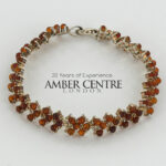 HANDMADE GERMAN BALTIC AMBER ELEGANT Antique BRACELET 925 SILVER BR135 RRP£345!!!