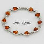 HANDMADE GERMAN BALTIC AMBER ELEGANT BRACELET 925 SILVER BR136 RRP£225!!!