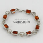 HANDMADE GERMAN BALTIC AMBER ELEGANT BRACELET 925 SILVER BR137 RRP£245!!!
