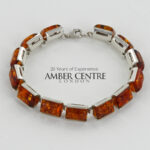 HANDMADE GERMAN BALTIC AMBER ELEGANT BRACELET 925 SILVER BR140 RRP£475!!!