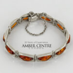 HANDMADE GERMAN BALTIC AMBER ELEGANT BRACELET 925 SILVER BR141 RRP£295!!!