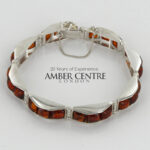 HANDMADE GERMAN BALTIC AMBER ELEGANT BRACELET 925 SILVER BR144 RRP£375!!!