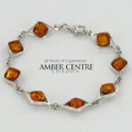 HANDMADE GERMAN BALTIC AMBER ELEGANT BRACELET 925 SILVER BR149 RRP£145!!!