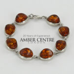 HANDMADE GERMAN BALTIC AMBER ELEGANT BRACELET 925 SILVER BR153 RRP£295!!!