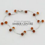 HANDMADE GERMAN BALTIC AMBER ELEGANT BRACELET 925 SILVER BR154 RRP£95!!!