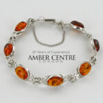 HANDMADE GERMAN BALTIC AMBER ELEGANT BRACELET 925 SILVER BR157 RRP£195!!!