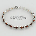 HANDMADE GERMAN BALTIC AMBER ELEGANT BRACELET 925 SILVER BR160 RRP£225!!!