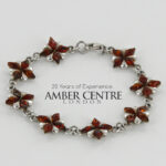 HANDMADE GERMAN BALTIC AMBER ELEGANT BRACELET 925 SILVER BR162 RRP£265!!!