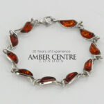 HANDMADE GERMAN BALTIC AMBER ELEGANT BRACELET 925 SILVER BR163 RRP£145!!!