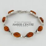 HANDMADE GERMAN BALTIC AMBER ELEGANT BRACELET 925 SILVER BR164 RRP£195!!!