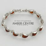 HANDMADE GERMAN BALTIC AMBER ELEGANT BRACELET 925 SILVER BR165 RRP£375!!!