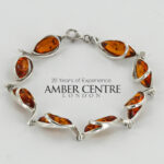 HANDMADE GERMAN BALTIC AMBER ELEGANT BRACELET 925 SILVER BR166 RRP£225!!!