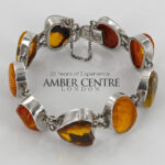 HANDMADE GERMAN BALTIC AMBER ELEGANT ANTIQUE BRACELET 925 SILVER BR217 RRP£2000!!!