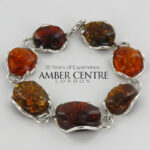 HANDMADE GERMAN BALTIC AMBER ELEGANT BRACELET 925 SILVER BR222 RRP£495!!!