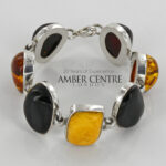 HANDMADE GERMAN BALTIC AMBER ELEGANT BRACELET 925 SILVER BR223 RRP£695!!!