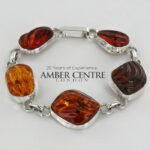 HANDMADE GERMAN BALTIC AMBER ELEGANT BRACELET 925 SILVER BR224 RRP£425!!!