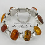 HANDMADE GERMAN BALTIC AMBER ELEGANT BRACELET 925 SILVER BR226 RRP£495!!!